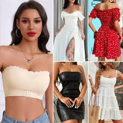 Women's Strapless Front Closure Wireless Bra