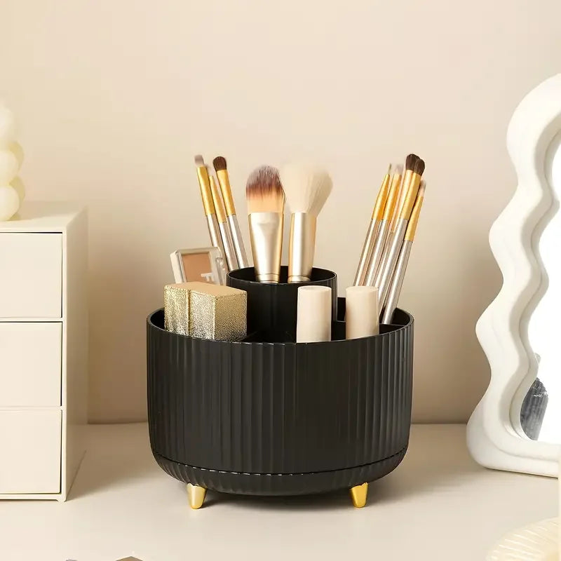 360° Rotating 5 Slot Makeup Brushes Holder Organizer
