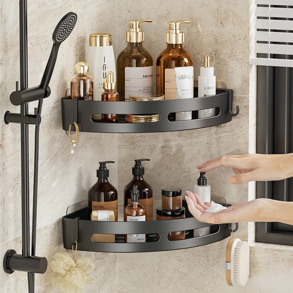 3/2/1 PCS Strong Adhesive No Drill Shower Shelf Storage