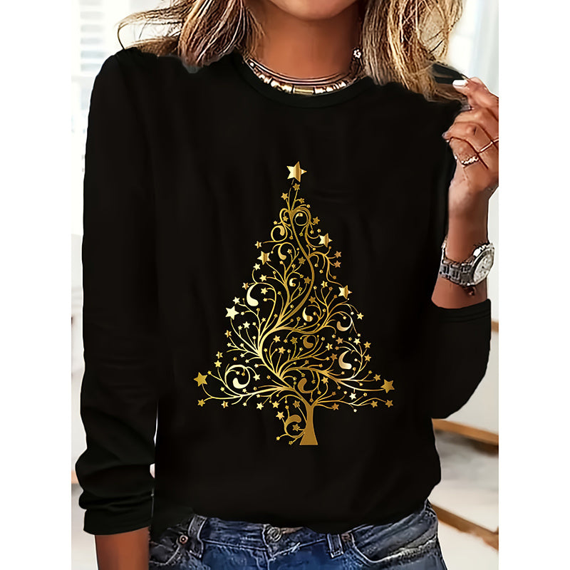 Women's Long Sleeve Merry Christmas T-Shirt