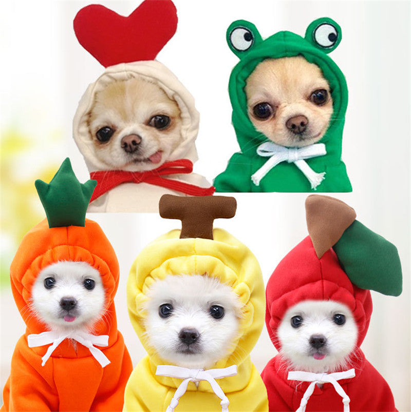 Dog Clothes For Small Dogs Hoodies Winter Warm Fleece Pet Clothing Costumes