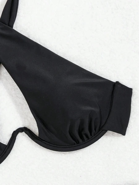 Women's Black 2Pc Bikini Swimwear