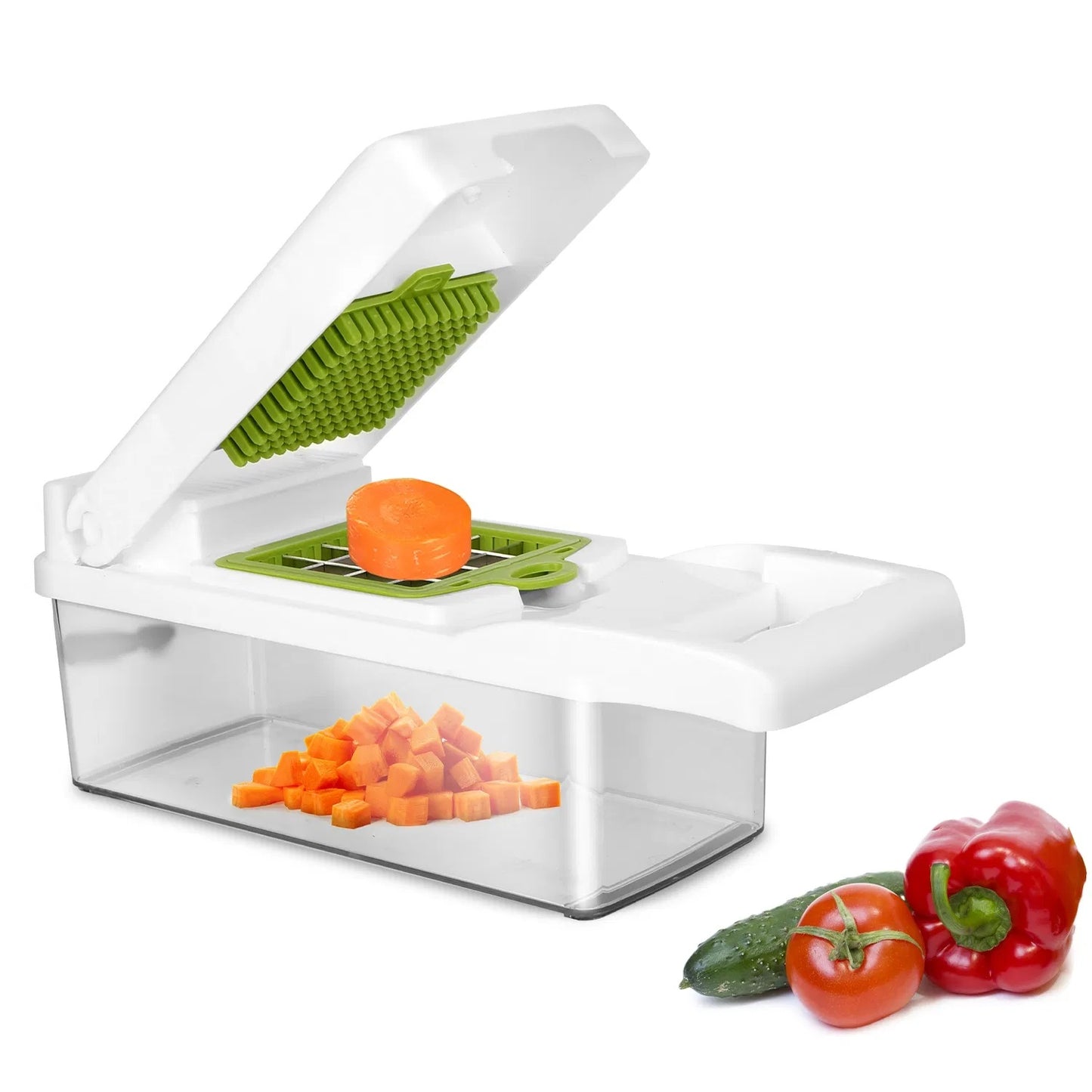 12 In 1 Vegetable Chopper With Container Food Slicer Dicer Grater Peeler