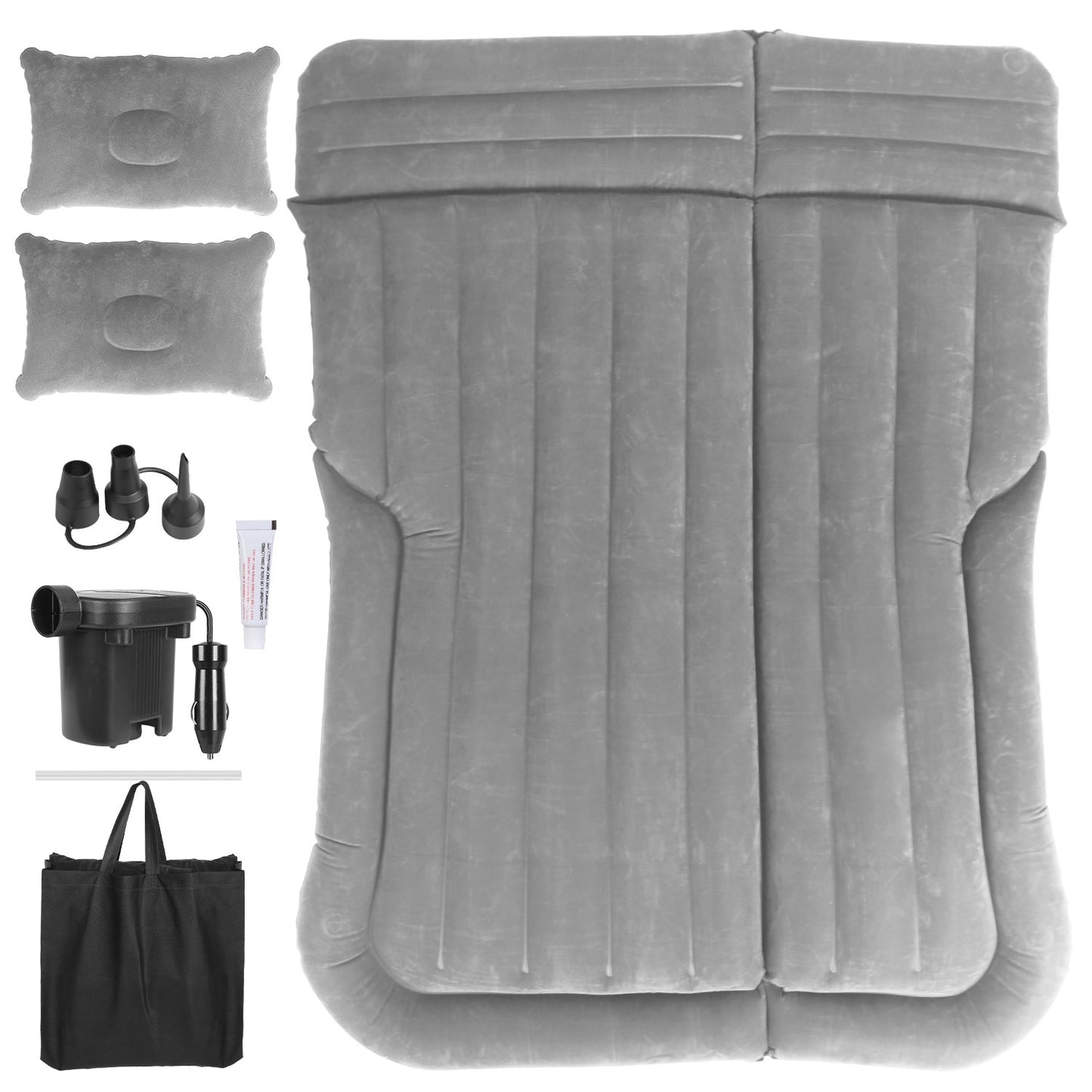 1Set Inflatable SUV Air Mattress Thickened Camping Bed Cushion With Pillow Storage Bag PVC Flocked Car Bed For Home Car Travel Camping