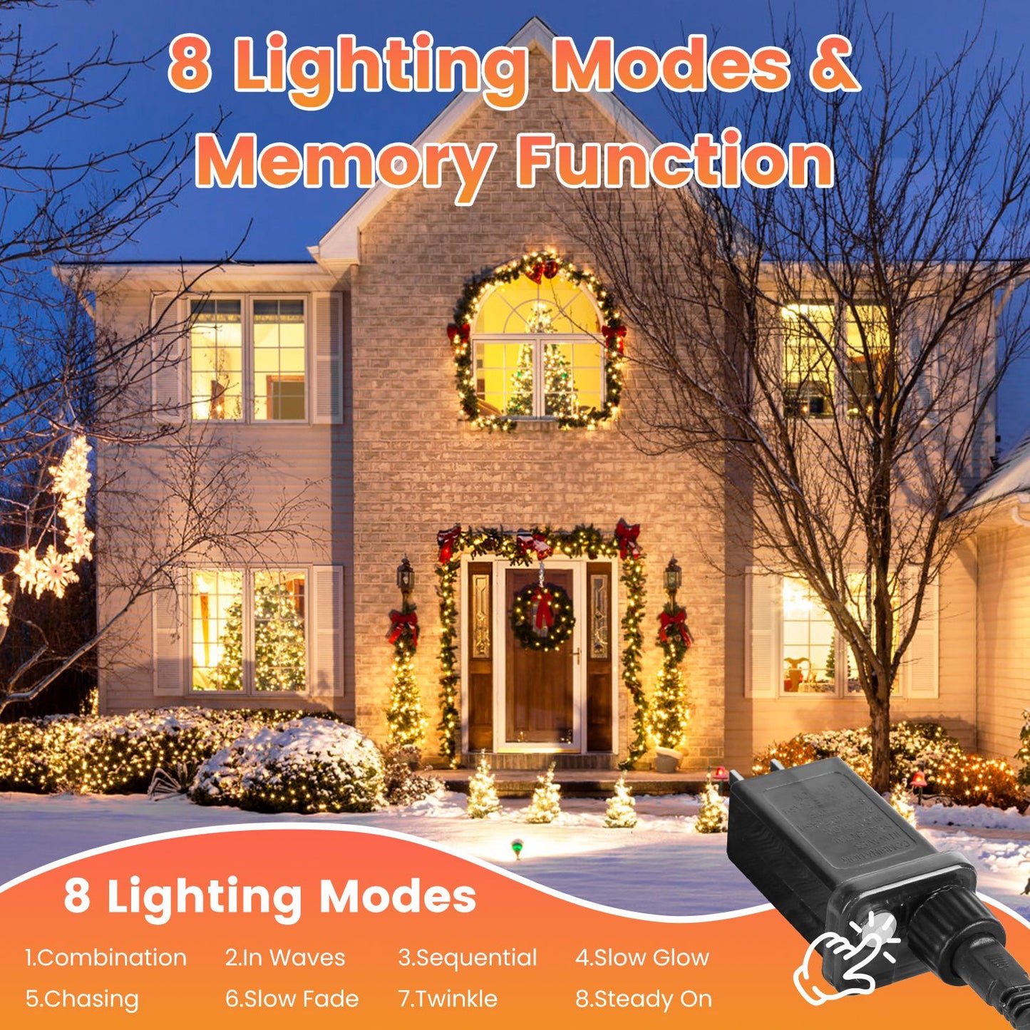 330FT String Outdoor Christmas Lights Decoration with Remote