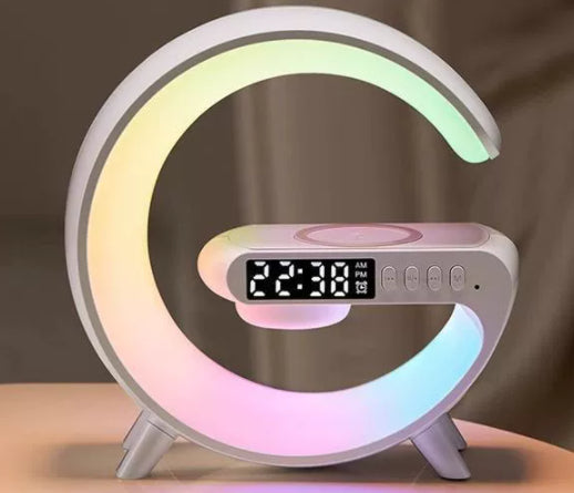 G-Shaped LED Bluetooth Bluetooth Speaker with Wireless Charger