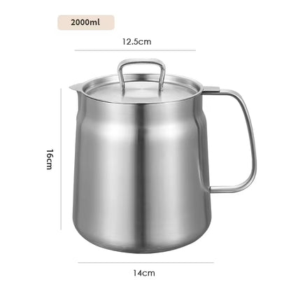 2L Stainless Steel Oil Filter Pot (Mesh Filter Included)