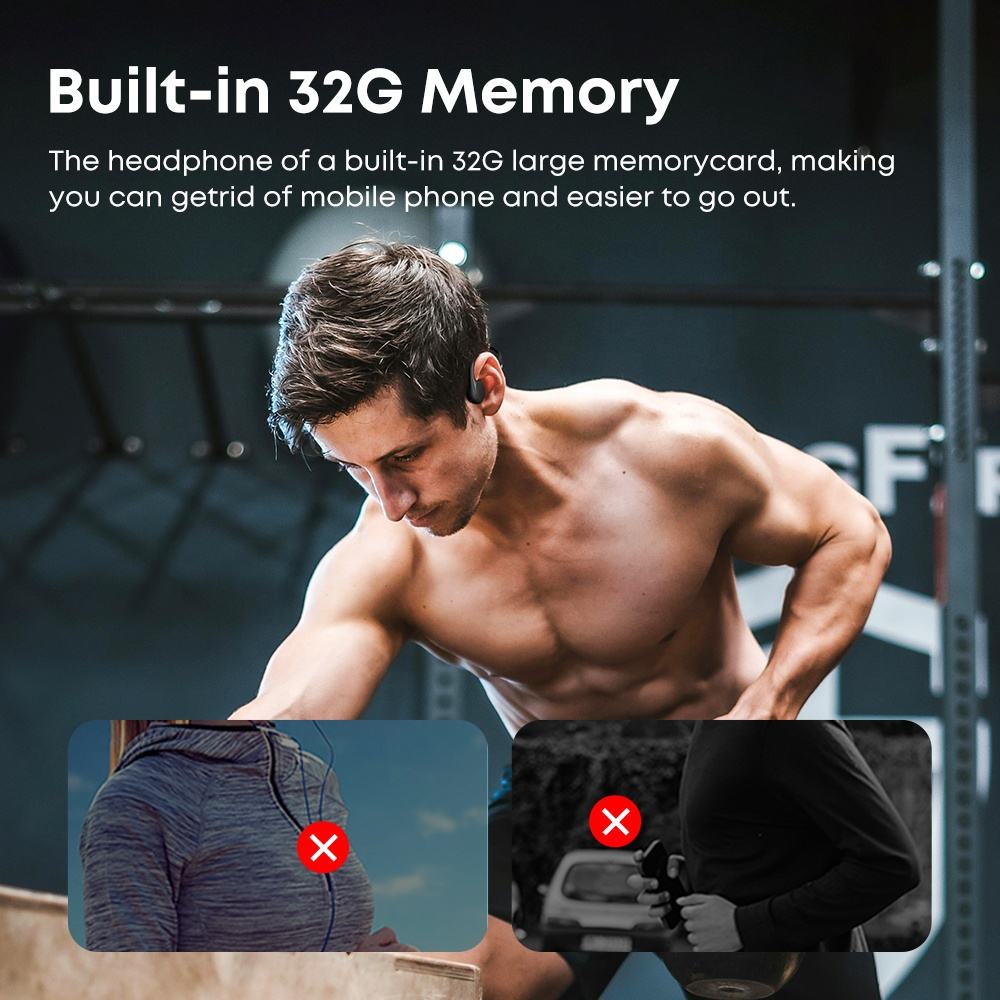 Waterproof Bluetooth Headphones With 32G TF Card