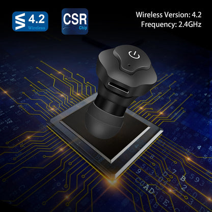 1 Pair True Wireless Earbuds CSR V4.2 In-ear Stereo Headsets IP44 Waterproof