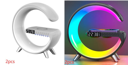 G-Shaped LED Bluetooth Bluetooth Speaker with Wireless Charger