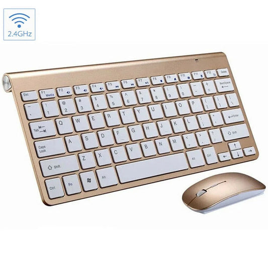 Mini Wireless Keyboard And Mouse Set Waterproof 2.4G For Mac and PC