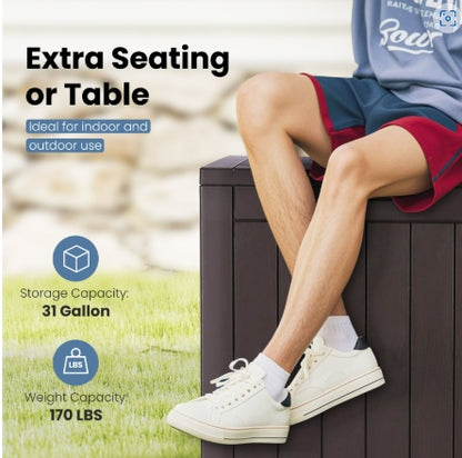 Weatherproof Resin Lockable Outdoor Storage