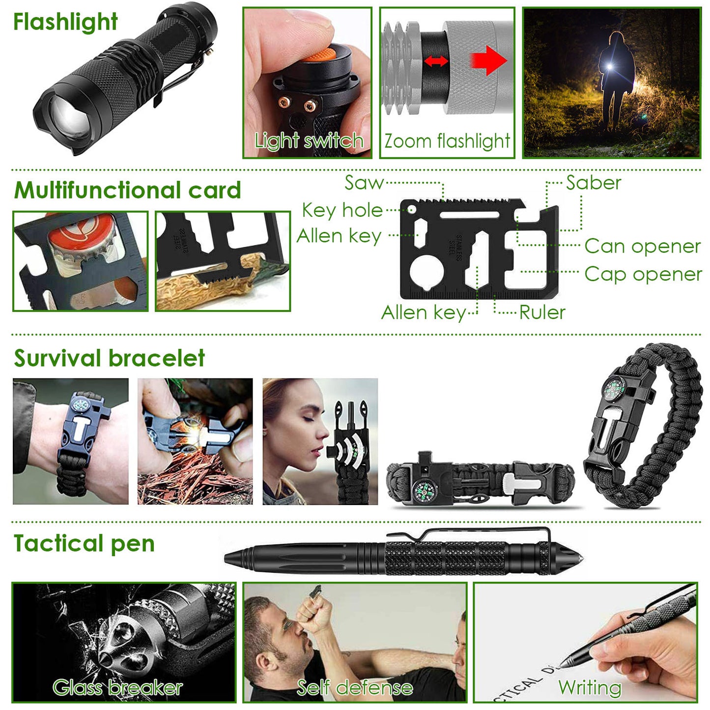 47Pcs Emergency Survival Kit