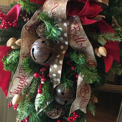 Christmas Candy Cane Wreath Wall Hanging Door Garland