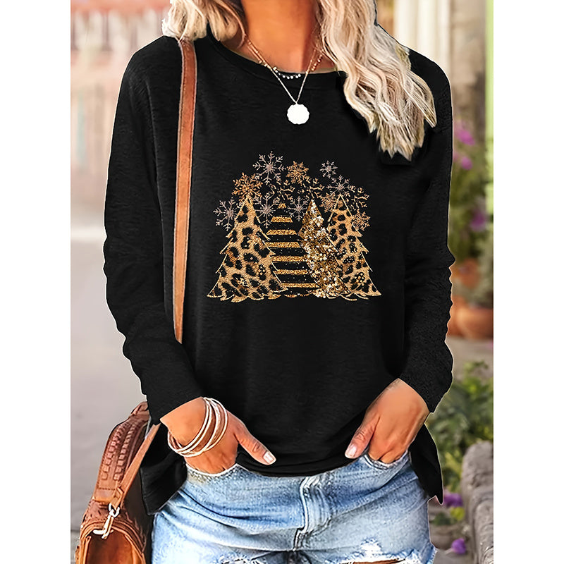 Women's Long Sleeve Merry Christmas T-Shirt