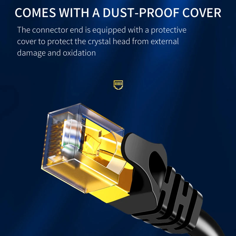 Cat 8 Ethernet RJ45 Cable Super Speed 40Gbps