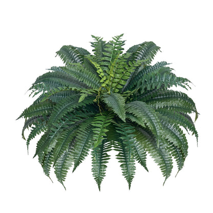 2 Pcs Artificial Boston Ferns Plastic Fern 50 Branches Indoor Outdoor Decor
