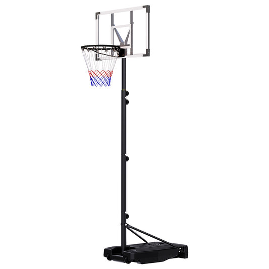 TotheCORE Basketball Stand 5.25-8.53 Ft Adjustable Portable Basketball Hoop & Goal With PC Backplate, Large Base And Wheels