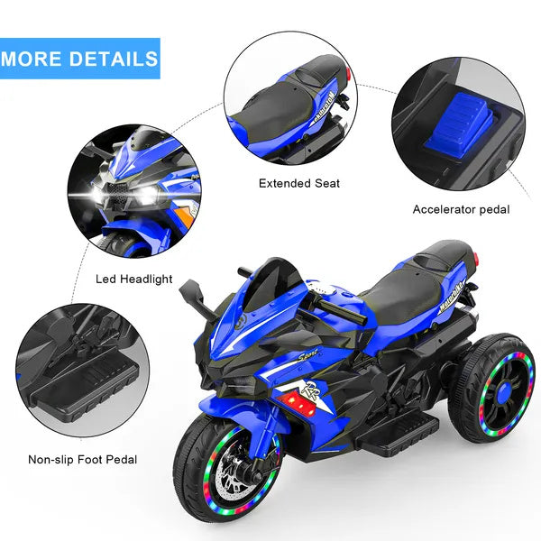 Kids Motorcycle For 3-6 Years 12V Electric Ride On