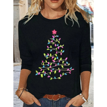 Women's Long Sleeve Merry Christmas T-Shirt
