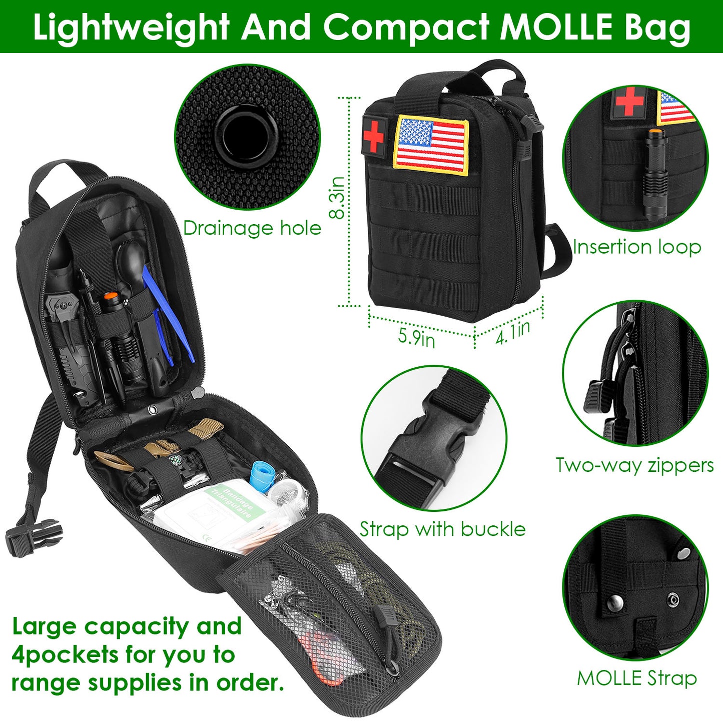 47Pcs Emergency Survival Kit