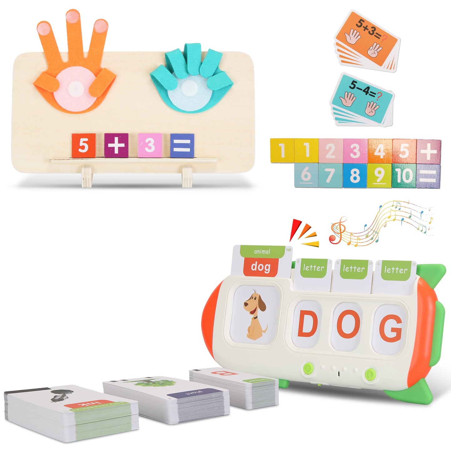 Talking Flash Cards And Finger Counting Math Board Interactive Learning Toys For Kids