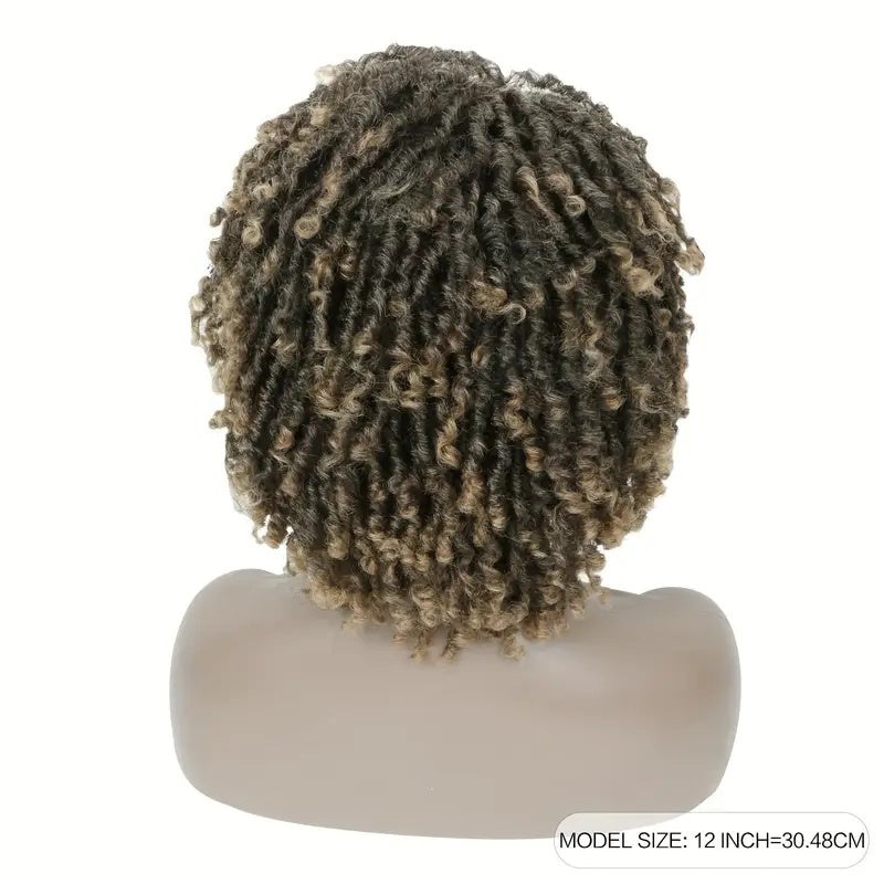 Short Hair Braided Non-toxic Wig