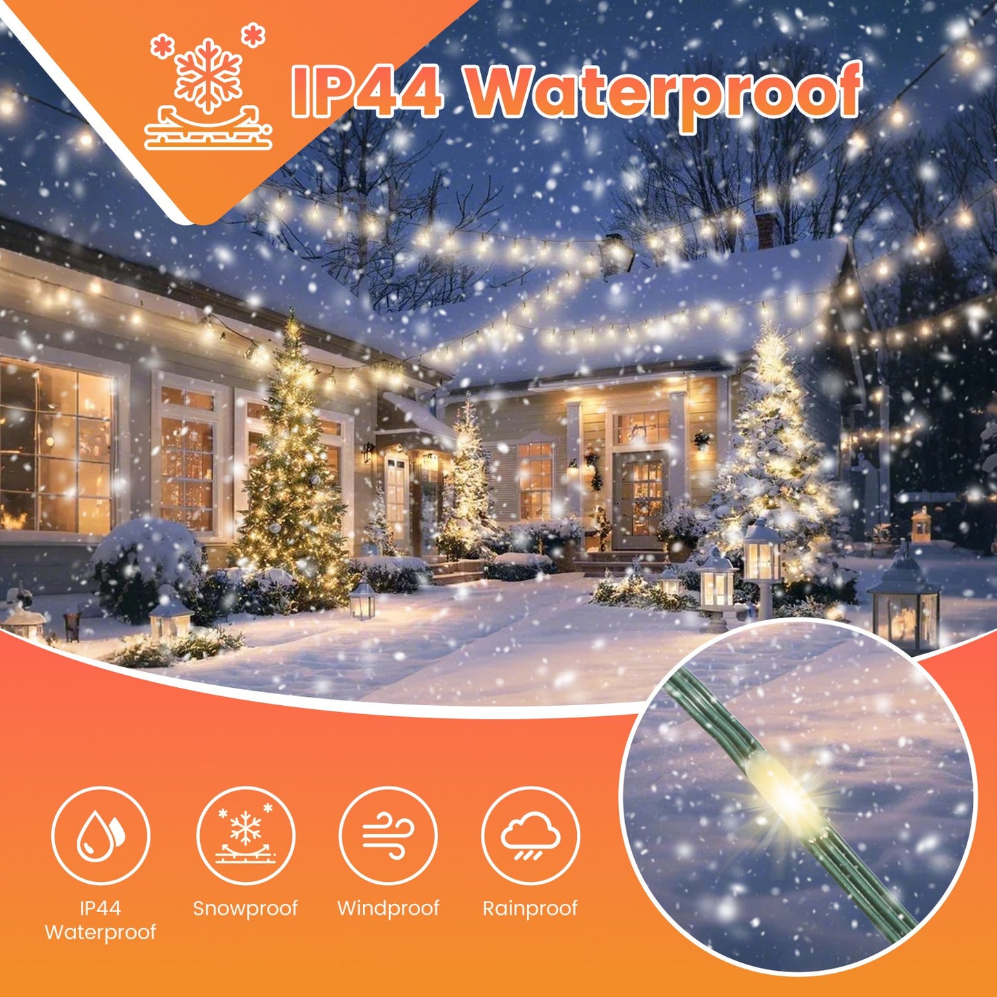 330FT String Outdoor Christmas Lights Decoration with Remote